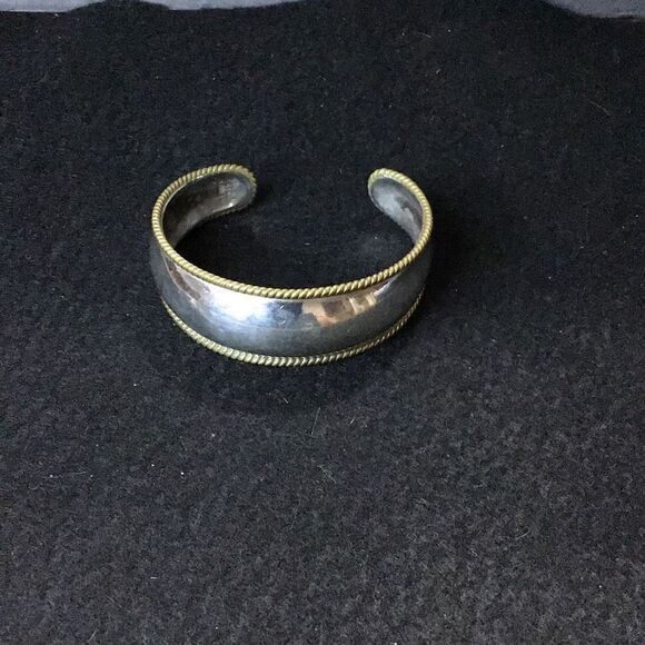 Bracelet, vintage, two tone 925 sterling silver - Picture 1 of 5